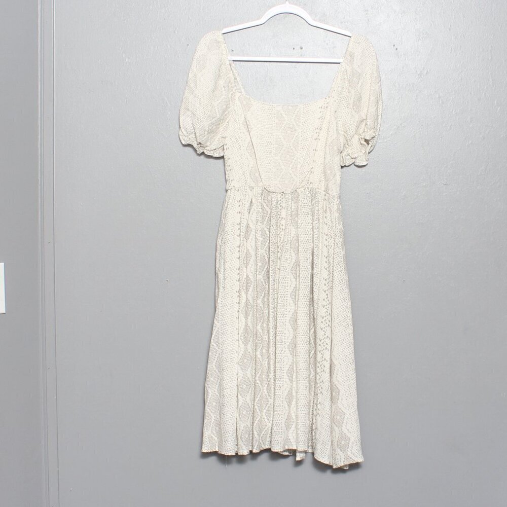 Les Amis boutique boho puff sleeve smocked dress